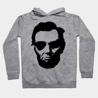 Cool Abraham Lincoln Wearing Aviator Sunglasses (Black) Hoodie